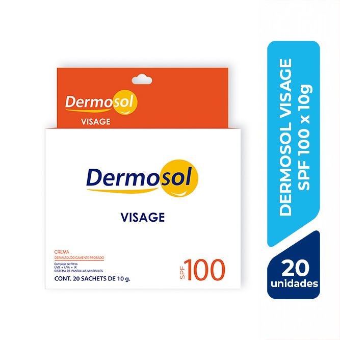 Dermosol Visage SPF 100 Sachet - Caja 20 UN